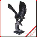 Antique Outdoor Large Hand Carved Stone Marble Eagle Statue